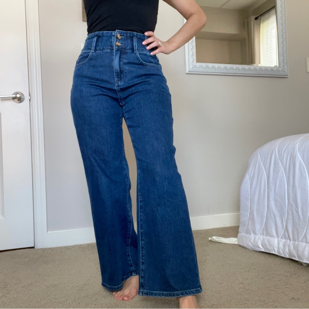 Ann Taylor Petite Wide Leg Jeans